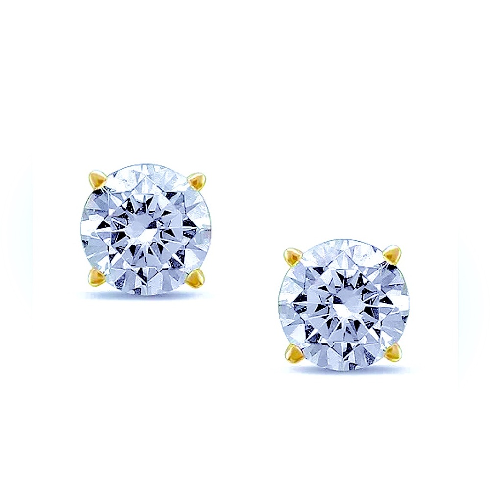 Diamond Square Setting Stud Earrings 1/2 CTTW 14k White Gold from Macy's